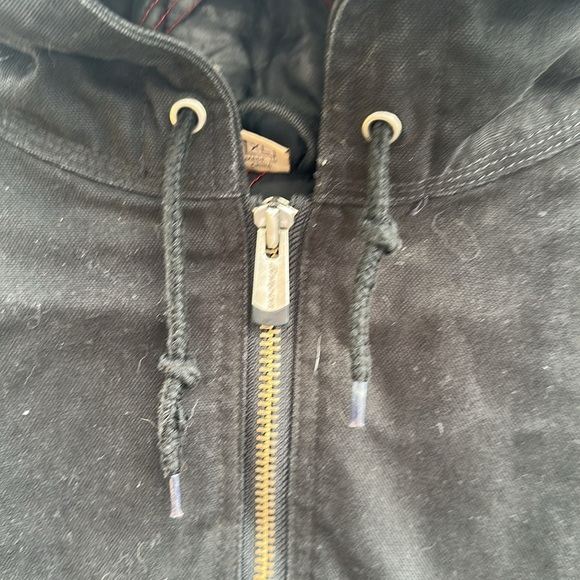 Vintage Snap-On Mens Heavyweight Canvas Workwear Jacket Black/Grey Size XL - Picture 3 of 15